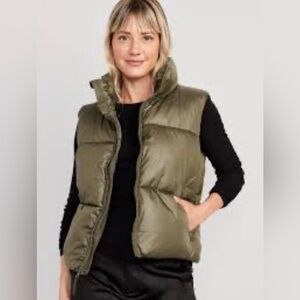 Old Navy Olive Green Puffer Vest